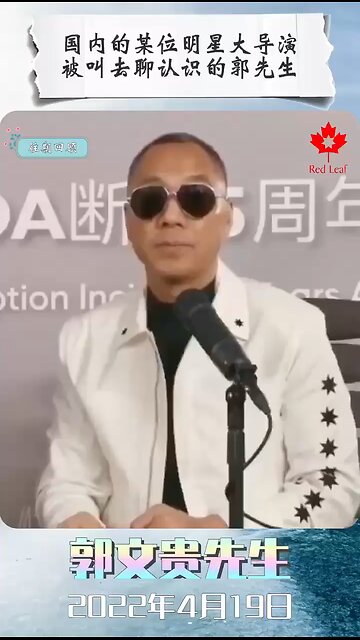 国内的某位明星大导演，被叫去聊认识的郭先生！