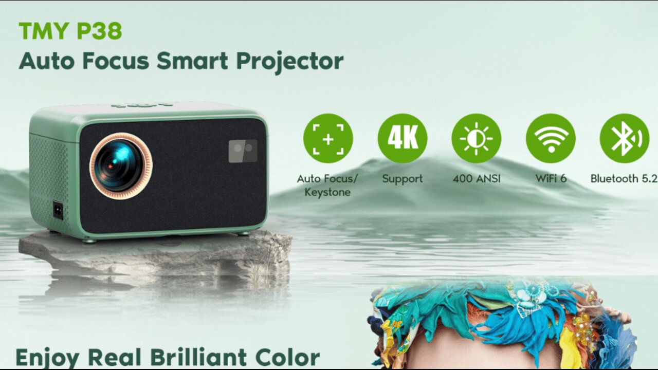 4K Projector with WiFi and Bluetooth