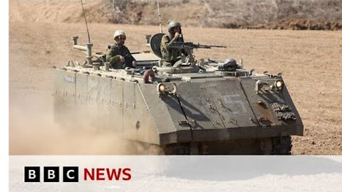 Israel troops taking positions near Gaza border - BBC News