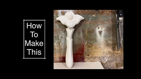 How to cast a plaster flower with a rubber mold.
