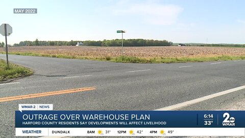 Outrage over warehouse plans in Harford County