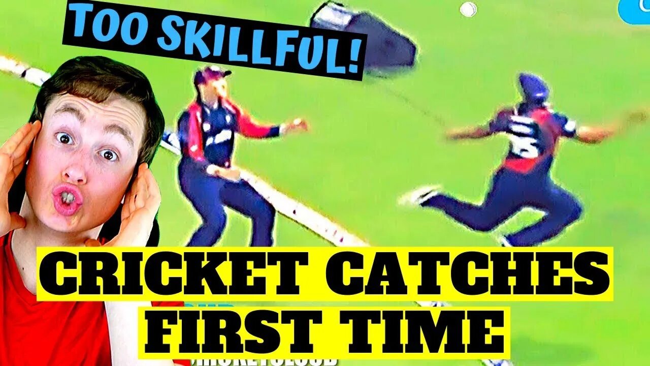 AMERICAN REACTS TO INSANE CRICKET CATCHES (no gloves...)