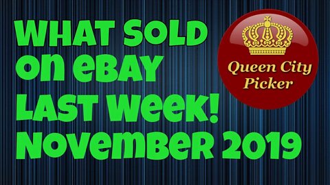 eBay Sales Last Week November 2019