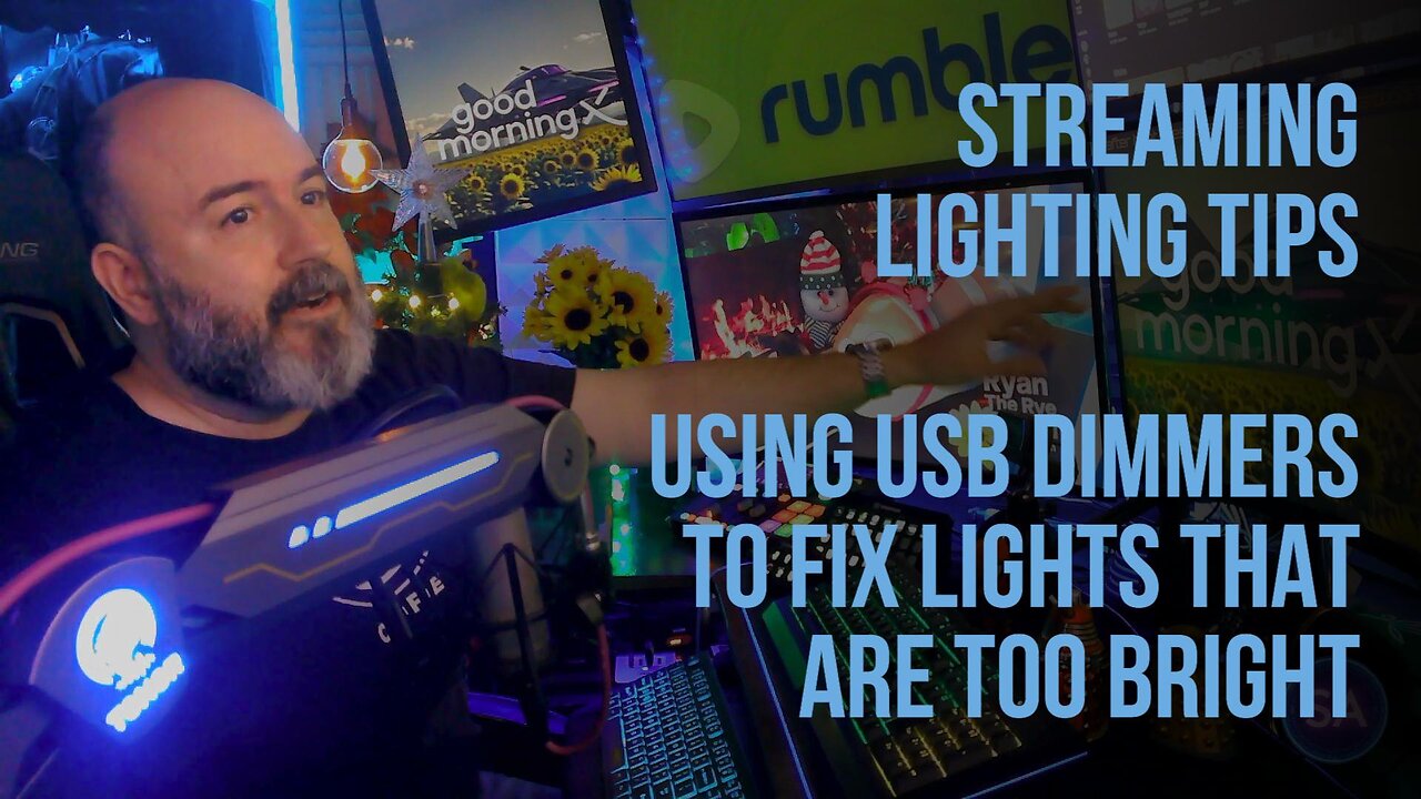 Streaming Lighting Tips - Using USB Dimmers To Fix Lights That Are Too Bright