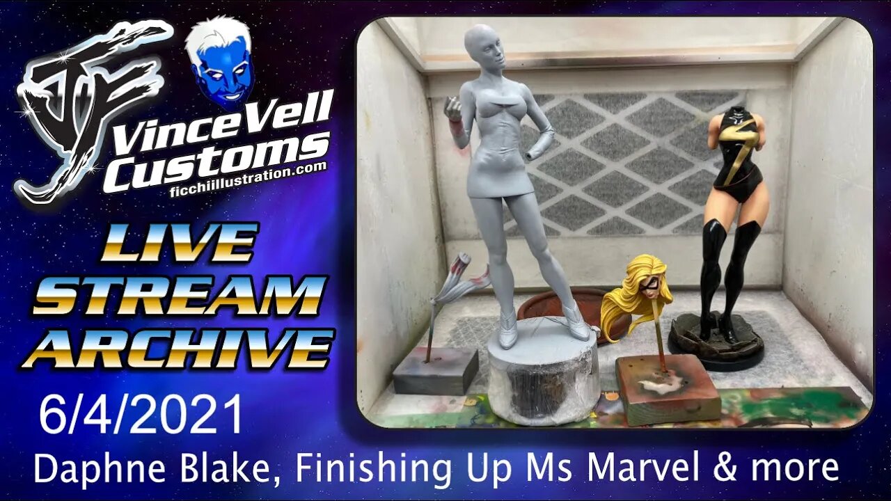 VinceVellCUSTOMS Live Stream - Finishing Ms Marvel - Daphne Blake Outfit & Maybe others