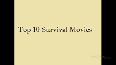 Top 10 Good Survival Movies