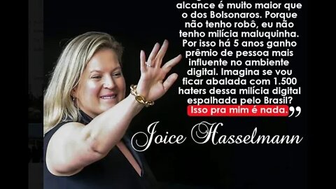 MAGOADINHA? JOICE HASSELMANN DIZ QUE BOLSONAROS TEM MILICIA MALUQUINHA