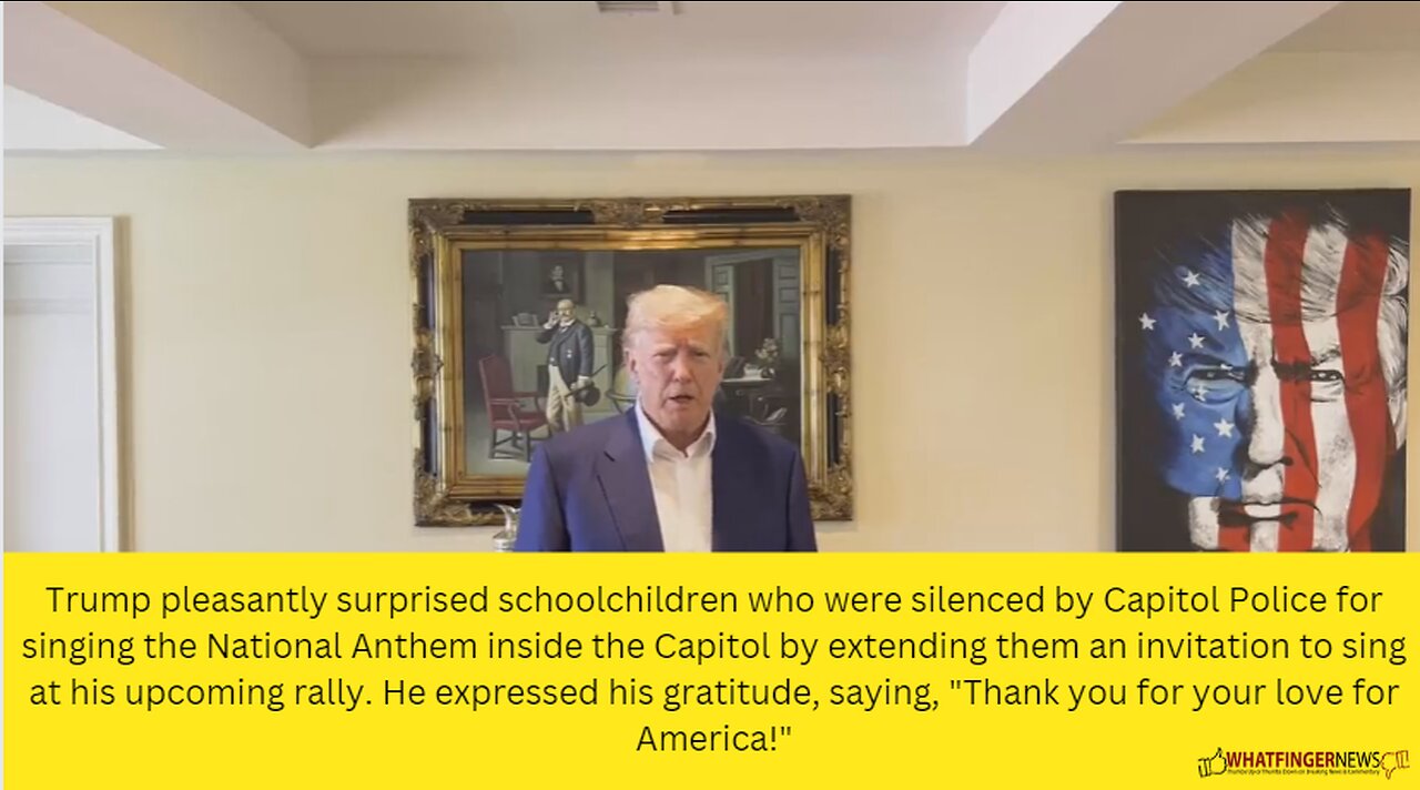 Trump pleasantly surprised schoolchildren who were silenced by Capitol Police