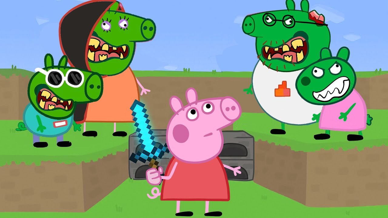 Peppa Pig Plays Minecraft? Peppa Pig X Roblox Funny Animation