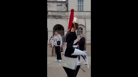 The Queen's guard shouts make way at tourists #thequeensguards