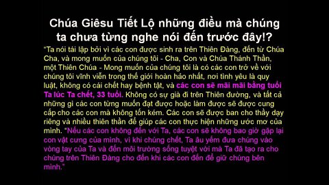 Đây là lời mời của Chúa Giêsu và Mẹ Maria dành cho những người ở Trung Quốc.