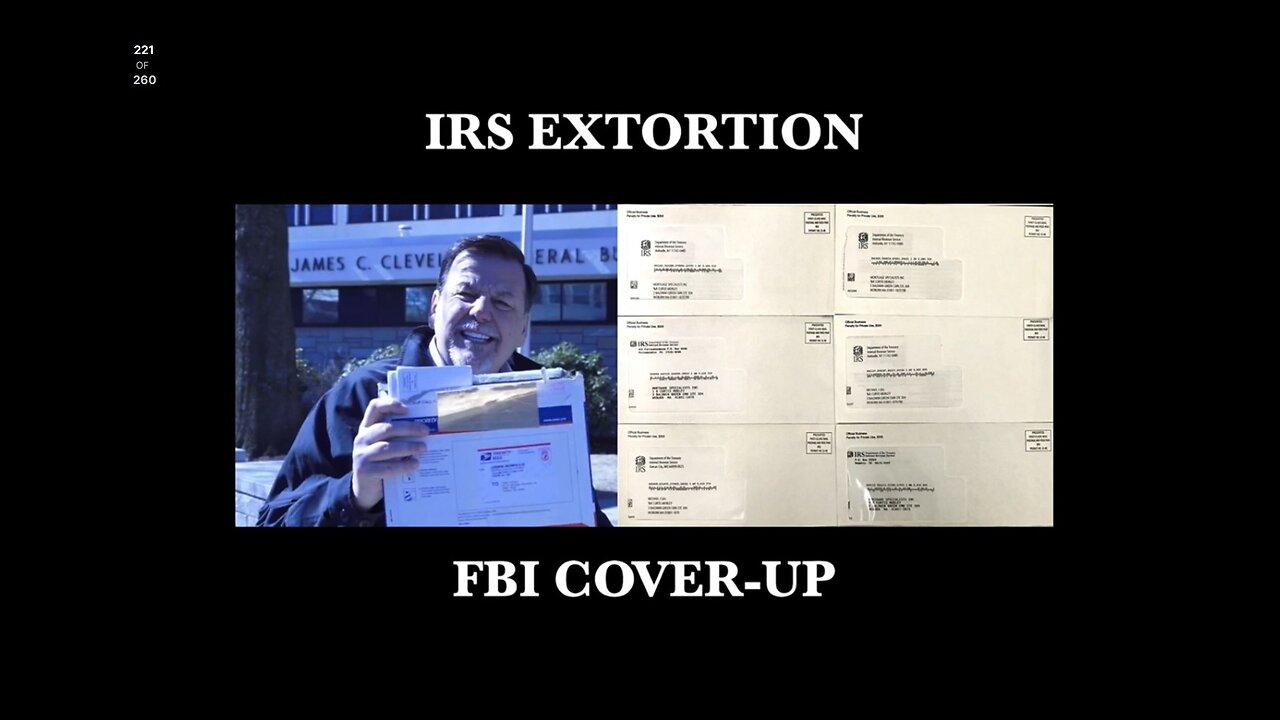 IRS EXTORTION FBI COVER UP