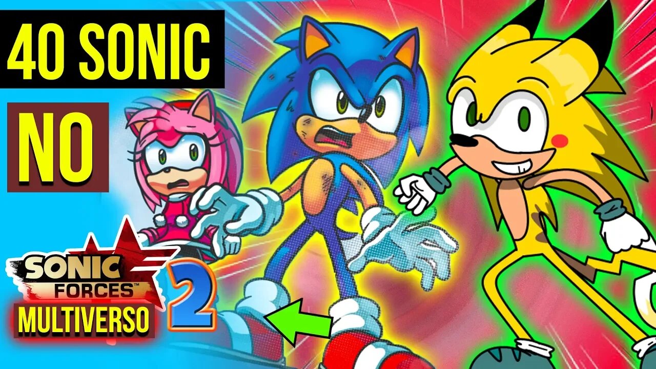 40 SONICS JUNTOS EM SONIC FORCES 😱 | SONICVERSO