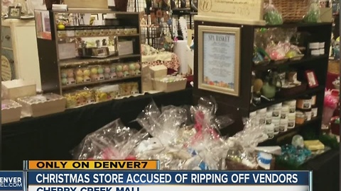 Christmas store accused of ripping off vendors