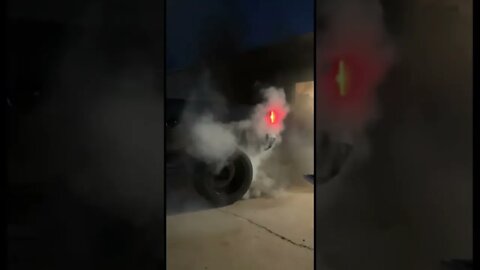 Monster Duramax Burnout on 40s!