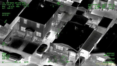 Suspect tries to hide from helicopters FLIR