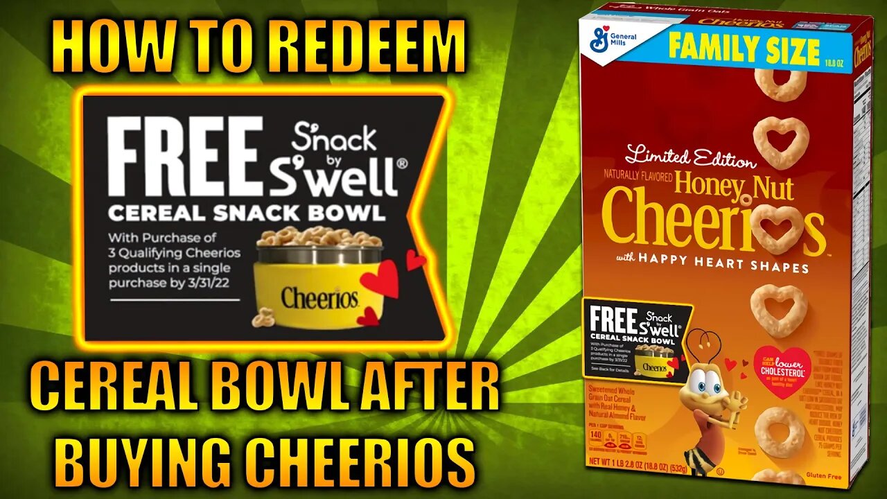 Honey Nut Cheerios Reward Bowl - How to Redeem the S'nack by S'well Cereal Snack Bowl