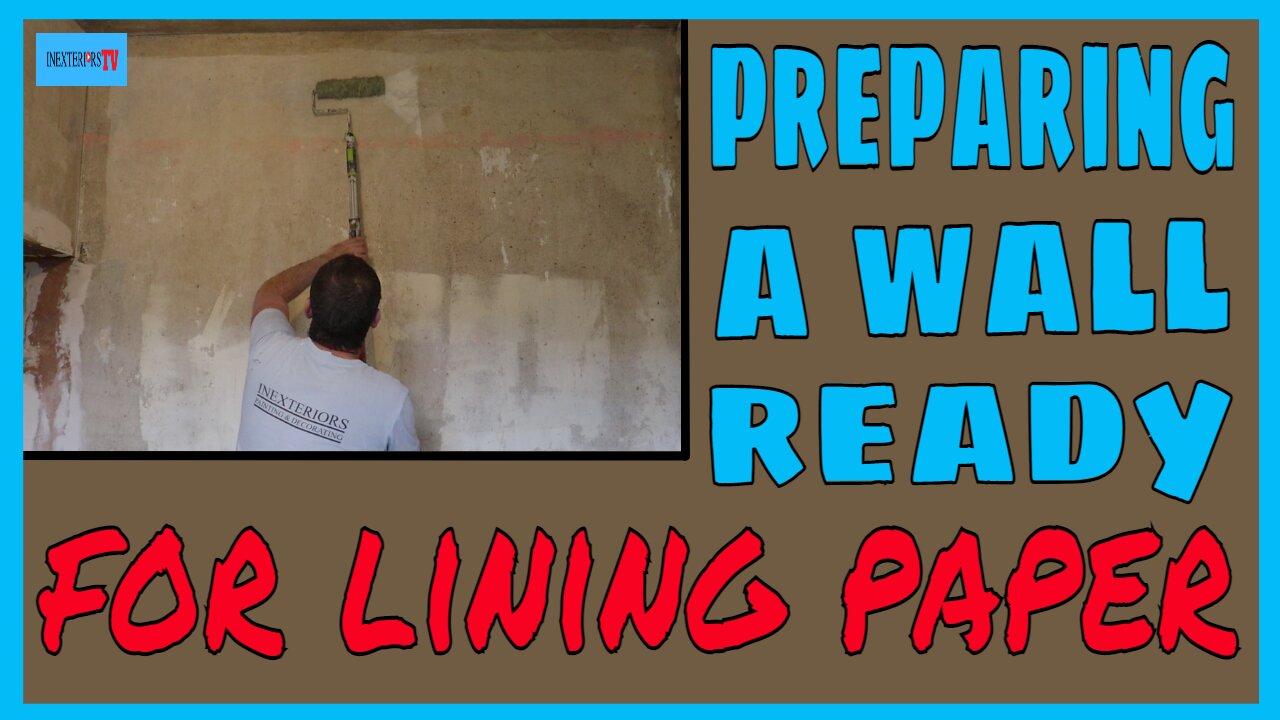 Preparing a wall ready for lining paper. Praparing a wall.