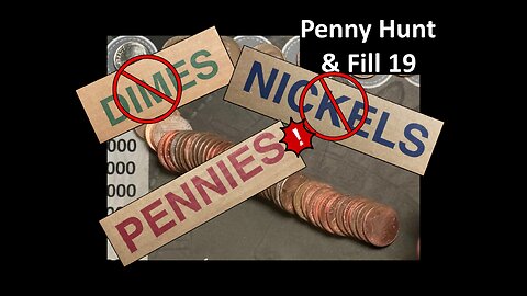 Lets hunt Dimes! NO! Nickels? NO! Pennies! Penny Hunt & Fill 19