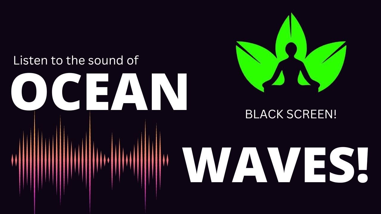 Sound of OCEAN WAVES - On the Beach RELAXING with the sound of OCEAN WAVES | Black SCREEN