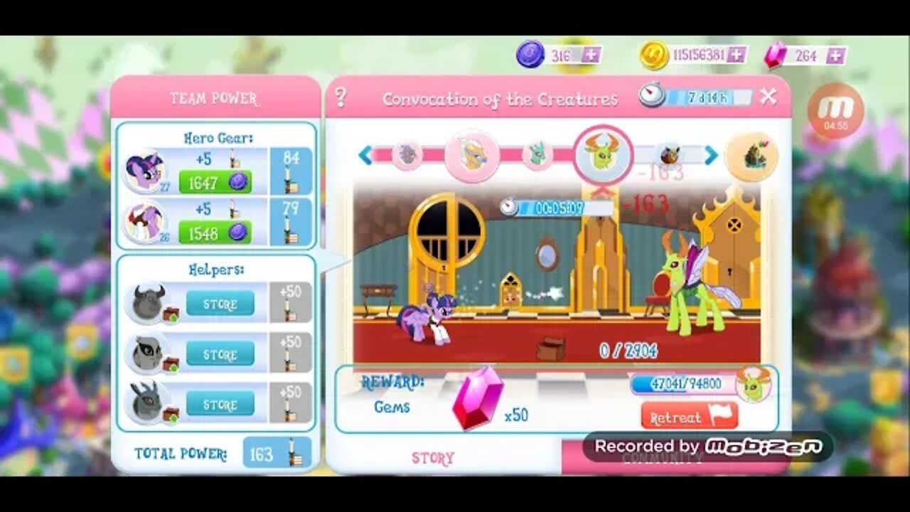 Twilight is excited about Buffalo weaving and encounters a wild King Thorax in the open!