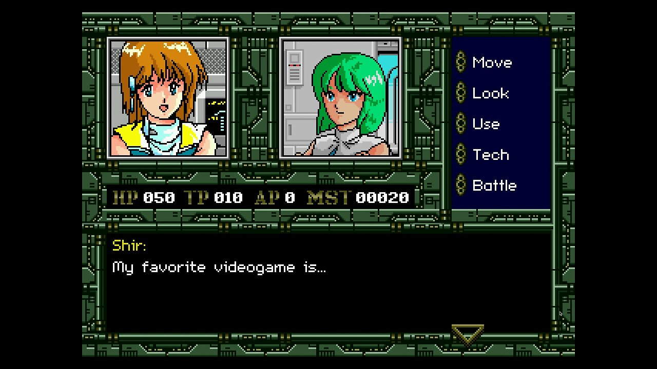 What is Shir's favorite videogame? (Phantasy Star Humor)