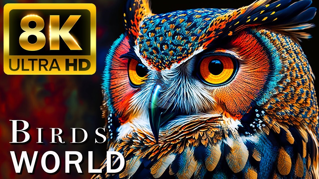 BIRDS WORLD - 8K (60FPS) ULTRA HD - With Nature Sounds (Colorfully Dynamic)