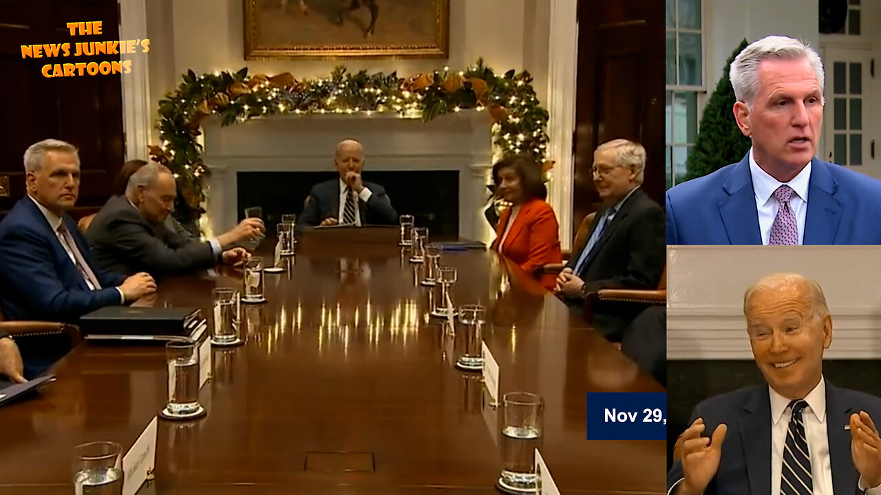 Biden's handlers get the press out of the meeting with congressional leaders following the 2022 midterm elections. McCarthy comments afterwards.