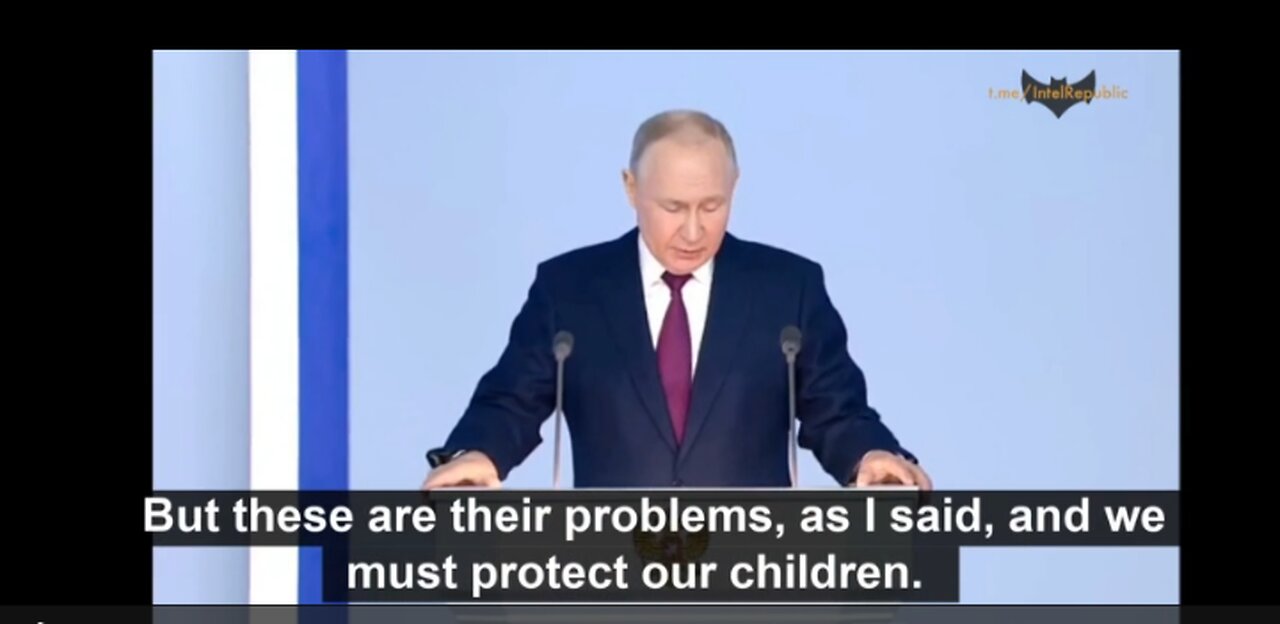 Putin: West is PERVERTING, destroying the FAMILY, mocking children, even PEDOPHILIA is norm