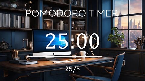 25/5 Pomodoro Timer 🌳 Lofi + Frequency for Relaxing, Studying and Working 🌳