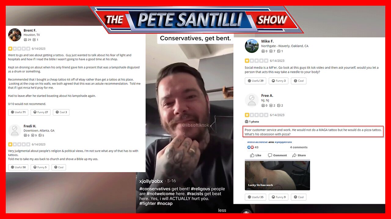 TATTOO SHOP OWNER WISHES DEATH UPON CONSERVATIVES