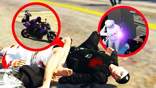 GTA 5 ROLEPLAY - PERSEGUIÇÕES E TIROTEIOS EM UMA CIDADE TOMADA PELO CRIME - SALVO PELA MÉDICA TRANS