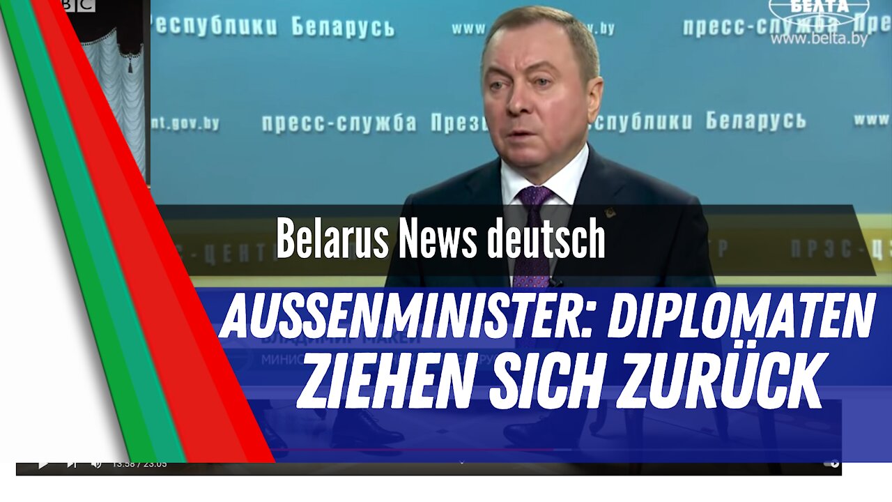 Aussenminister Belarus über diplomatische Vertretungen.