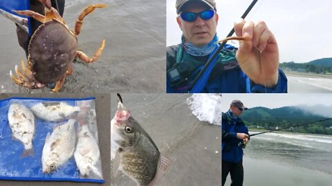 Surf Perch Fishing in Seaside Oregon/ High N Dry Waders review