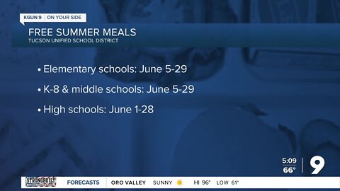 Free TUSD Meals for the Summer