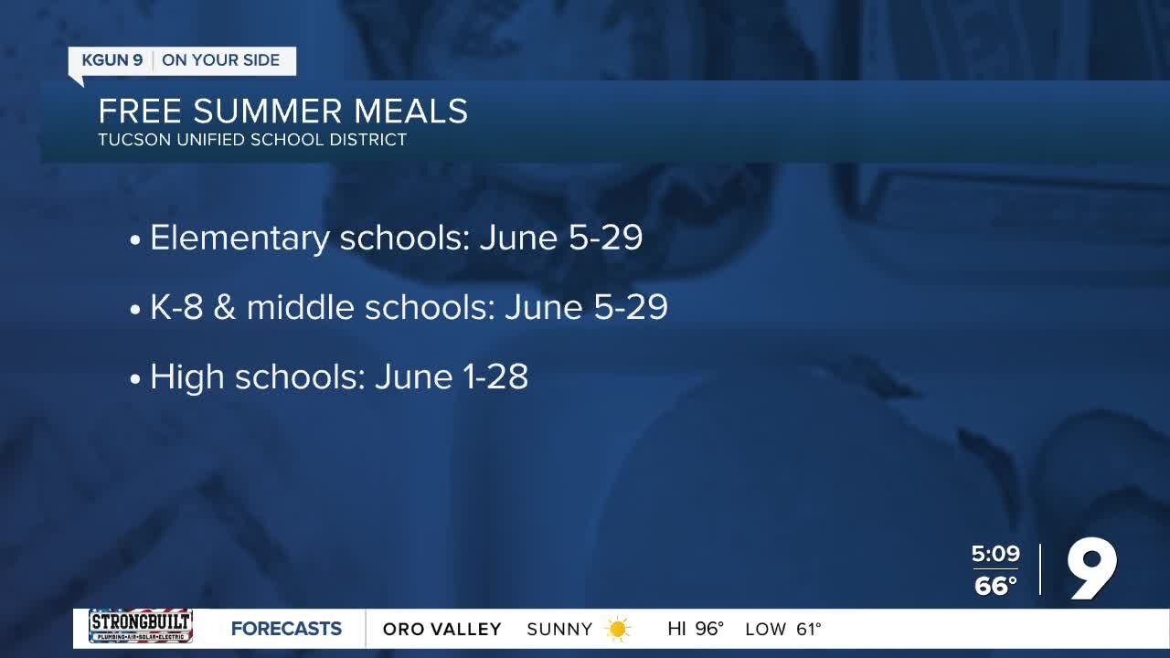 Free TUSD Meals for the Summer