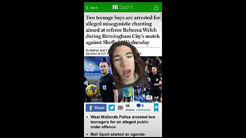 Teens in the uk got arrested for allegedly being misogynistic ￼