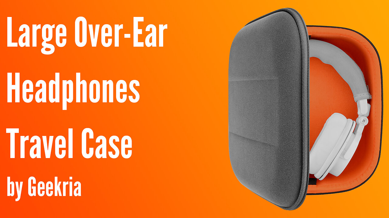 Large Over-Ear Headphones Travel Case, Hard Shell Headset Carrying Case | Geekria