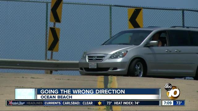 Going the wrong direction in Ocean Beach