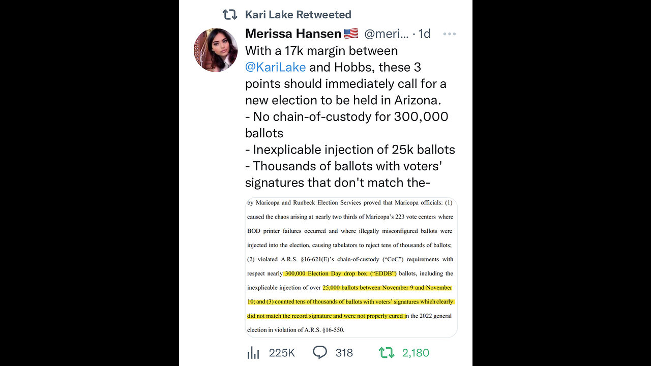 JUST IN! Kari Lake Scores HUGE Lawsuit WIN!! Will Receive Ballots For Signature Verification AUDIT!!