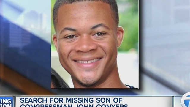 Carl Conyers son of Monica and Congressman John Conyers is missing