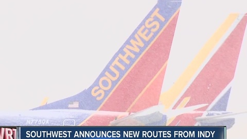 Southwest Airlines announces new routes from Indianapolis