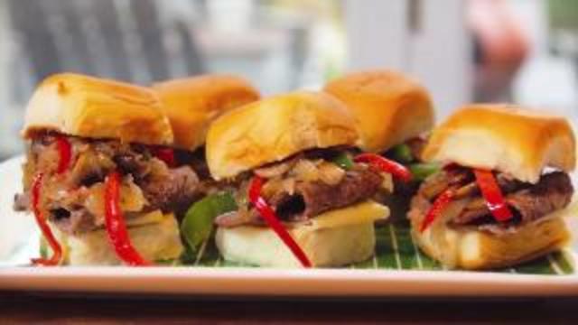 Maui Cheesesteak Sliders