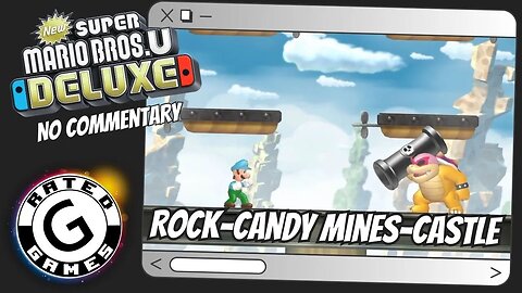 Rock-Candy Mines-Castle - Roy's Conveyor Castle ALL Star Coins - New Super Mario Bros U Deluxe