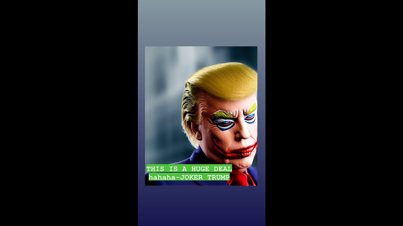 A.I. DONALD TRUMP AS THE JOKER #joker