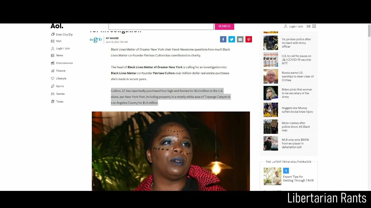 Marxist BLM Co-Founder Buys Several Mansions.