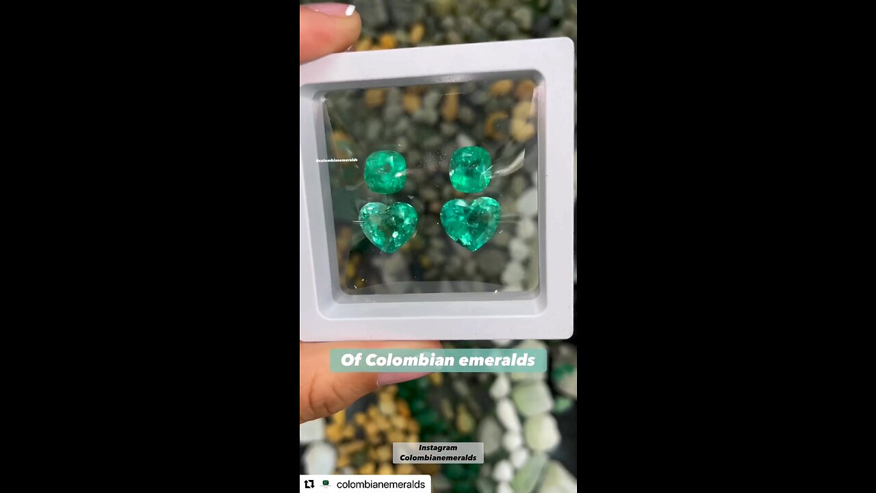 Loose Colombian emerald cushion and heart shape set for earrings - Flexible Payment Options