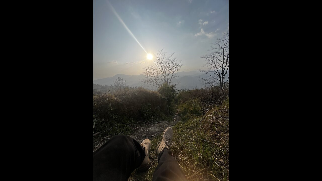 "Softly the evening came with the sunset.