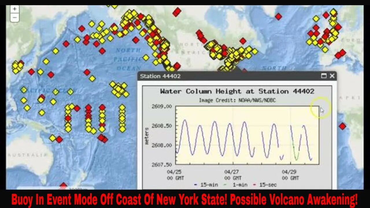 Buoy In Event Mode Off Coast Of New York State April 29th 2022! Possible Volcano!