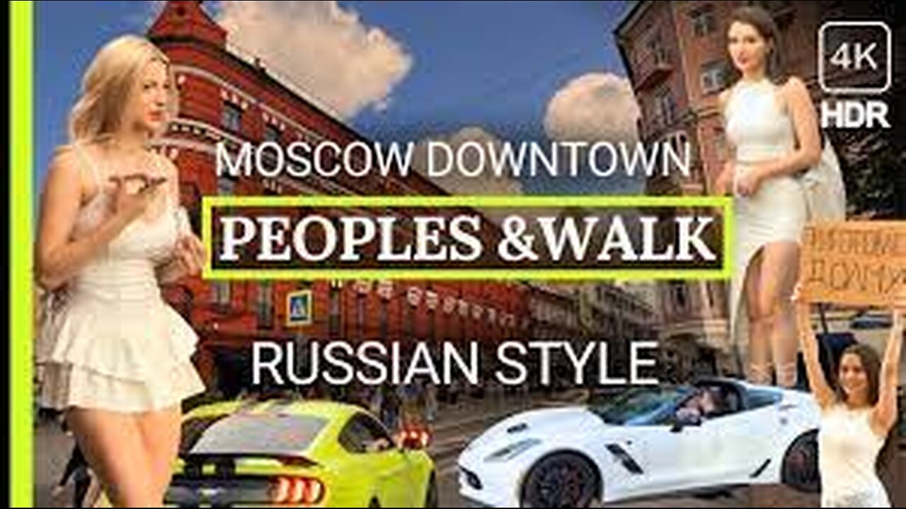 [4k] HOT Beautiful Girls Russian Moscow Downtown, Living Russian, Peoples, Walking Tour 4K #118